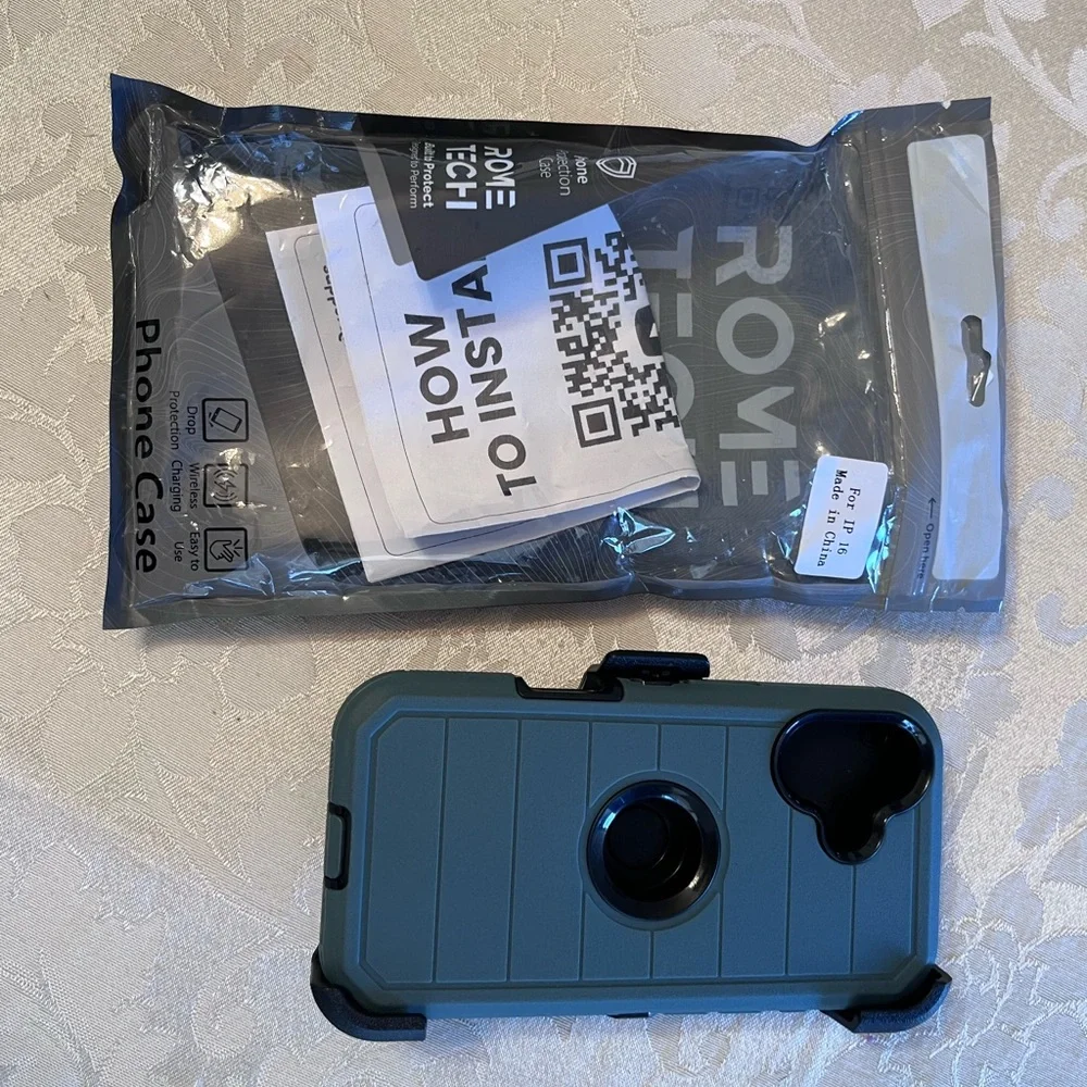 iPhone 16 heavy duty Green Phone Case with belt clip